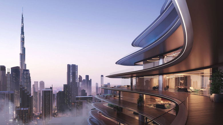 The first Bugatti residential building is presented with elevators that allow cars to go up to their apartments