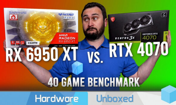 GeForce RTX 4070 versus Radeon RX 6950 XT compared in